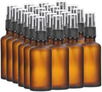PATIKIL 2oz Glass Spray Bottles, 24pcs Leak Proof Empty Water Fine Mist Sprayer Refillable Containers for Cleaning Solutions Plants Hair, Brown Black by PATIKIL