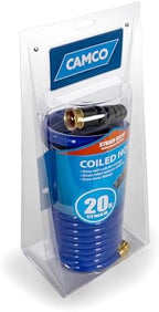 Camco 20' Self Coiling Water Hose with Brass Fittings and 1.5" ID for Marine Use, Cleaning, Car Washing and Gardening, Blue - Image 6