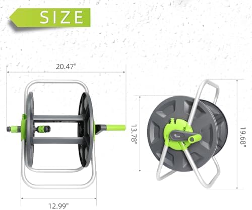 Garden Water Hose Reel,Holds 65-100 Ft of 5/8 Inch - Image 3