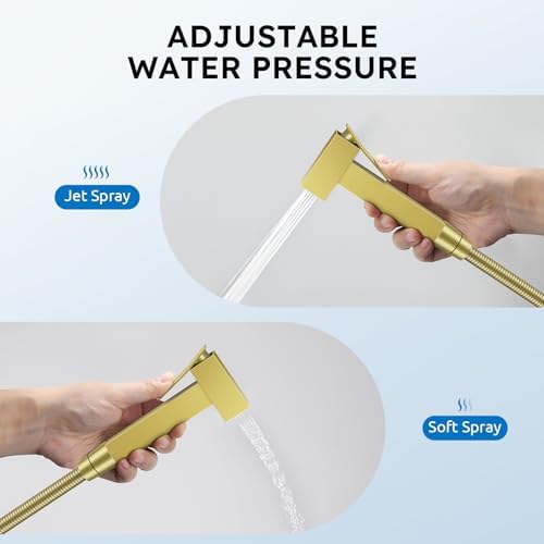 Arofa Built-in Hot and Cold Bidet Sprayer, Hands-Free Control, Brushed Gold - Image 5