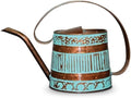 Headwind Gilford Vintage Watering Can, Small Watering Can for Indoor Plants with Long Spout, 0.5 Gallon Decorative Metal Plant Watering Can, Copper Patina Antique Style by Headwind