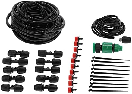 Drip Irrigation Kit Adjustable Water Drippers with 10m Hose Tee Connector Automatic Watering System for Garden Potted Plants Flower Box Plastic 32.8ft - Image 2