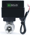 U.S. Solid Motorized Ball Valve- 1/2" Stainless Steel Ball Valve with Full Port, 9-36V AC/DC, 2 Wire Auto Return Setup, Normally Closed (N/C) by USSolid
