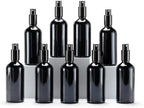 YIZHAO Black Glass Spray Bottles 4oz, with Small Fine Mist Spray, Metal Cap, Refillable for Essential Oil,Travel,Cleaning,Perfume,Aromatherapy,Makeup – 9 Pcs by YizhaoGlassSprayandDropperBottles