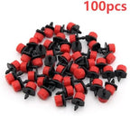 Adjustable Irrigation Drippers 100pcs/bag Adjustable Irrigation Drippers Sprinklers 1/4'' Emitter Dripper Drip Micro Spray Rotating Nozzle for Watering System - Image 2