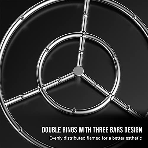 Skyflame 18 Inch Round Stainless Steel Fire Pit High Flame Burner Ring - Image 6