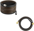 Giraffe Tools Short Leader Garden Hose 10 ft, Heavy Duty Black 5/8 in with Garden Hose 50ft x 5/8", Custom Length, Heavy Duty, No Kink by GiraffeTools
