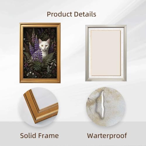 Gold Vintage Framed Hydrangea Still Life Wall Art Floral Painting Print - Image 2