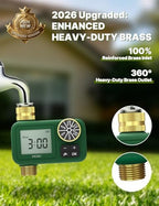 MOES Water Timer for Garden Hose, 1 Outlet, Rain Delay, Brass Fittings - Image 2