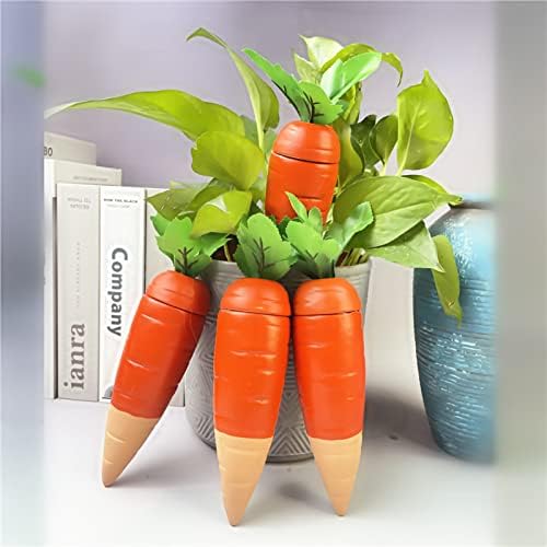 4pcs Easter Carrot Watering Globes Spikes Terracotta Plant Automatic Waterer Irrigation Drippers Automatic Stakes - Image 2
