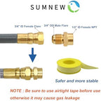 36 Feet 1/2-Inch ID Natural Gas Hose with Quick Connect Fitting for weber, charbroi, Grill, Pizza Oven, Patio Heater and More NG Appliance, Propane to Natural Gas Conversion Kit - CSA Certified - Image 4
