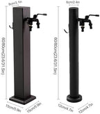 304 Stainless Steel Outdoor Hose Stand with Faucet, Antifreeze Water Dispenser Hydrant for Irrigation & Washing, Durable 15x80cm (5.9x31.5in) Garden Accessory - Image 7