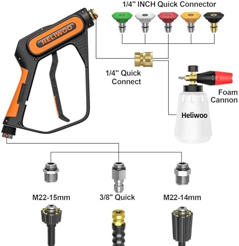 Short Pressure Washer Gun with Foam Cannon - Image 3