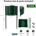 6 Pcs Sprinkler Splash Guard Green 10.62" Stakes Overspray Shield - Image 7