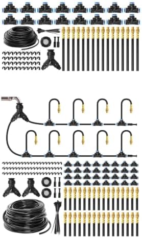 Raised Bed Irrigation Set with 1/4 Inch Tubing, Flexible Nozzle Tubes and Fittings for Home Yard Watering Layouts Drip Watering Set Irrigation Hose Garden Mist Adjustable Nozzle Fast Fit Tubing - Image 6