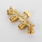Premium Heavy Duty Brass 4 Way Garden Hose Splitter Improved, NPT3/4" Copper Four Outlet Faucet Diverter Valve, Outdoor Garden Manifold Adapter Connector (4-way) - Image 4