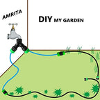 AMRITA 1/2"Soaker Hose KIT, Soaker Hose 60ft+PVC Garden Hose 50ft - Image 6