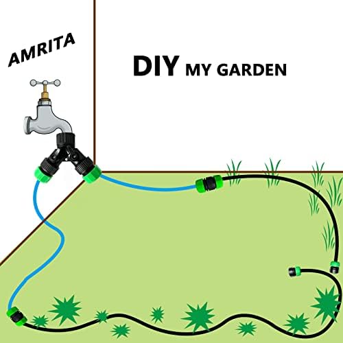 AMRITA 1/2"Soaker Hose KIT, Soaker Hose 60ft+PVC Garden Hose 50ft - Image 6