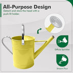 Galvanized Iron Watering Can for Indoor Plants, DIY Watering Cans for House Plant Garden Flower, Long Spout Water Can for Outdoor Watering Plants 6.44L 1.7Gallon (Beige) - Image 4