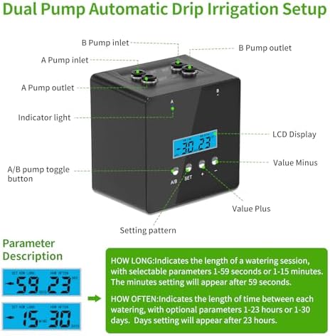 Automatic Watering System for Potted Plants | Indoor Plant Waterer with Programmable Timer, Dual Self-Priming Pumps, Drip Irrigation Kit for Up to 20 Plants - Image 4