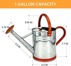 Metal Watering Can for Outdoor Plants, Galvanized Steel Watering Can with Removable spout, 1 Gallon,Perfect Home & Garden Décor Retro Zinc Hue - Image 2