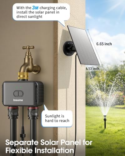 Solar WiFi Water Timer, 2 Zones WiFi Hose Timer for Garden Faucet - Image 3
