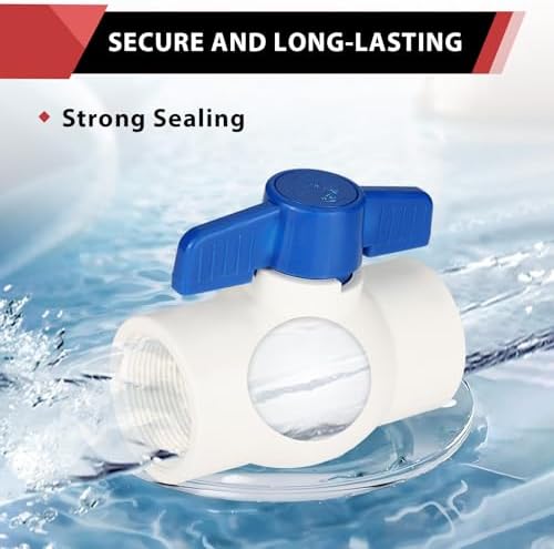 5piece EFIELD 1" PVC Ball Valve (FPT Threaded) Schedule 40,Blue Lever - Image 5