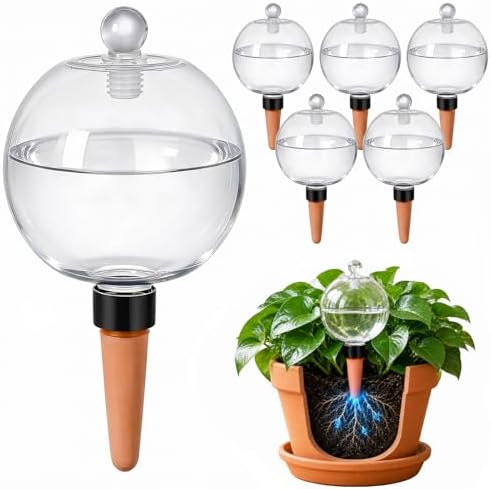 6 Pack 26 oz Extra Large Plant Self Watering Globes to 3 Weeks Watering by Unknown
