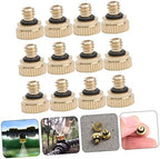 Kisangel 120pcs Low Pressure Brass Misting Nozzles for Outdoor Cooling Fine Atomizing Sprayers for Watering Landscaping and Greenhouse Irrigation - Image 2