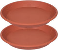 2 Pack of 16 inch Plant Saucer, Large Plant Tray, Heavy Sturdy Plant Drainage Tray for Indoors, Bird Bath Bowls, Sturdy Plastic Pot Tray for Planter 14 15 16" (Terracotta) by Unknown