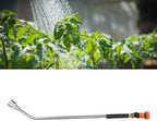 Garden Hose Watering Wand 35.4 Inch Long Reach Sprayer Nozzle with Press Switch, 1000 Mesh Stainless Steel and Aluminum, External Thread 1 Inch Interface, for Plants Lawn and (90CM) - Image 6