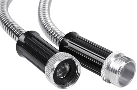 Autoparts 304 Stainless Steel Garden Hose, Lightweight Metal Hose with Free Nozzle, Flexible and Non-kink 25" 50" 75" 100" (75FT) - Image 4