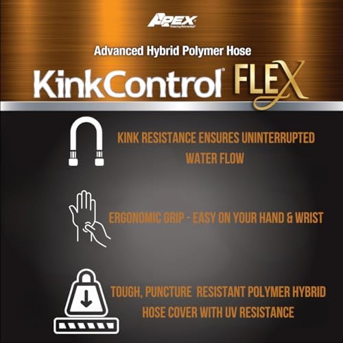 Kink Control Flex Advanced Hybrid Hose - 50 Ft Outdoor Hose, 40% Lighter, Ultra Flexible, Easy to Maneuver, Neverkink Technology, Durable Construction - Image 2