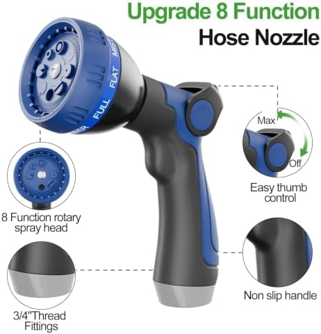 SPECILITE 1/2"x 150FT 304 Stainless Steel Metal Hose with Blue Nozzle - Image 5