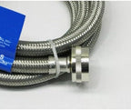 Stainless Steel Washing Machine 6' Set Inlet Fill Hoses with Washers Replacement for Supco 3806FFSS-2 - Image 3