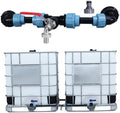 Rain Barrel Diverter Kit for 2 Barrels Heavy Duty Nickel-Plated Brass Spigot with PE Hose & Fittings Leak-Resistant Connector Kit for IBC Tote Water Transfer Rain Barrel Diverter, SPI by Unknown