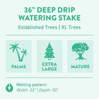 36 in. DEEP DRIP Large Tree Watering Stake (3 Pack) | UV-Protected ABS Plastic Tree Irrigation Spike for Extra-Large Sized Trees, Established Trees, and Palms - Image 5