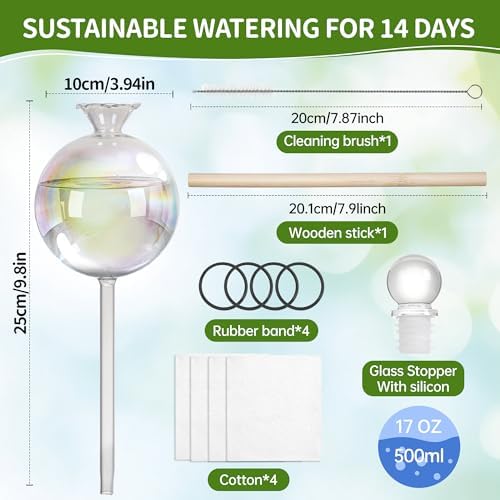 17 oz Extra Large Plant Self Watering Globes, 4 Pack Watering Bulbs - Image 2