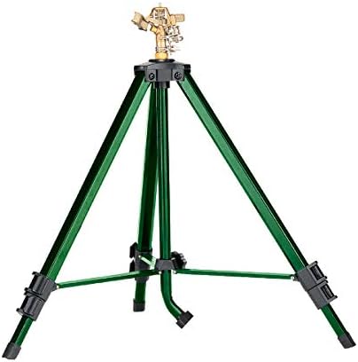 1/2 -inch Heavy-Duty Brass Impact Sprinkler on Adjustable 22-48-inch Metal Tripod Base by Unknown