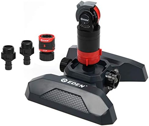 Eden 94124 Multi Pattern Turbo Gear Drive Sprinkler Plus Misting System, with Quick Connect Set & 95124 Adjustable 4-Way Mini Turbo Oscillating Sprinkler W/Quick Connect Starter Set - Image 2
