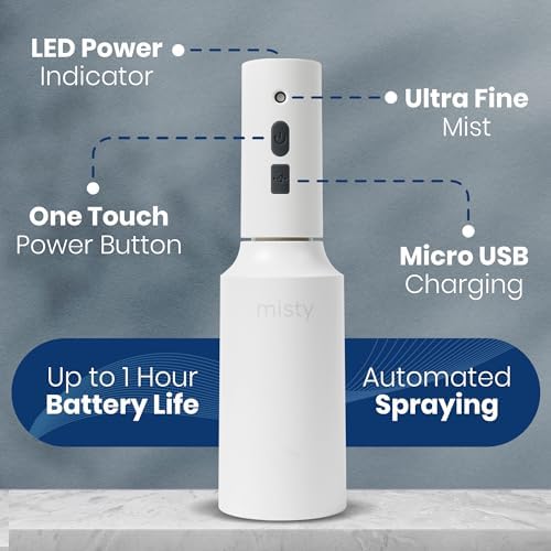 The Watering Vine Automatic Electric Spray Bottle Mister - Continuous Rechargeable Battery Sprayer for Misting Plants, Household Cleaning, Hairstyling (25 oz) - Image 4