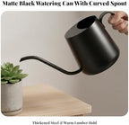 Spill-Resistant Stainless Steel Watering, Matte Black - Image 7