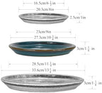 W&W Ceramic Plant Saucer - Plant Trays for Indoor Pots (Teal, 10 inches, 2 Packs) - Image 3