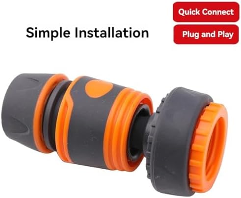 Expandable Garden Hose Repair Kit 8PCS Male/Female Faucet Quick Connectors Garden Hose Coupler with Ball Valve for Pipe Repair and Watering Or Irrigation(A) - Image 6