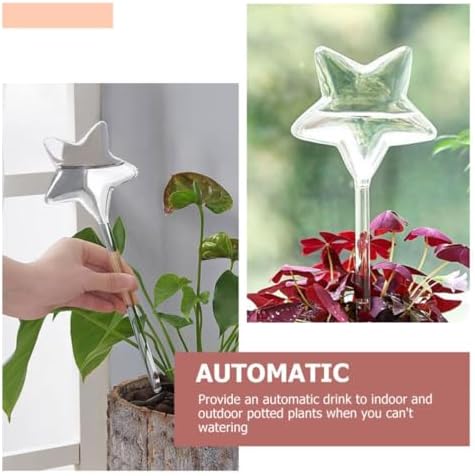 NUOBESTY 3pcs Glass Star Self Watering Bulb, Visible Water Level - Image 7