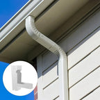 Foldable Rainwater Diverter for Barrel Collection System, Iron White - Image 7