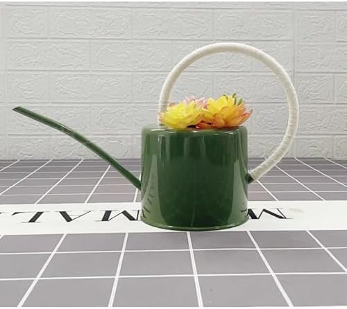 Metal Watering Can,Retro Style Gorgeous Long Spout/Iron Watering Can Gardening Tool 1.7 L (Blackish Green) - Image 2