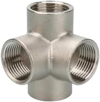 BUILDRA 1/4" 3/8" 1/2" 3/4" 1" 1.2" .5" Female 3/4/5 Ways Corner Splitter Stainless Steel Pipe Fitting Connector(4 Ways,2") by Unknown