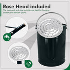 Galvanized Iron Watering Can for Indoor Plants, DIY Watering Cans for House Plant Garden Flower, Long Spout Water Can for Outdoor Watering Plants 6.44L 1.7Gallon (Dark Green) - Image 3