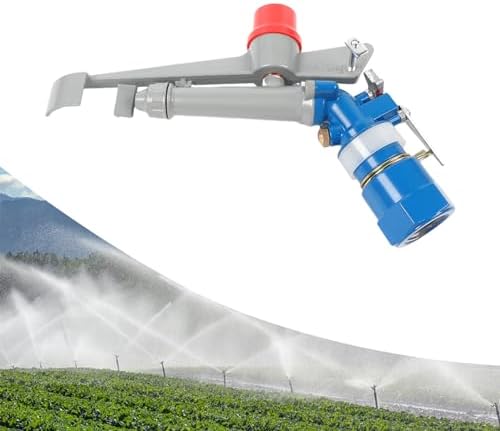 360° Adjustable Irrigation Spray Gun Sprinkler, 1 Inch Irrigation Spray Tool, 35-40M Large Impact Area Water Sprinkler, Use for Large-Scale Agricultural & Inrial Irrigation - Image 3